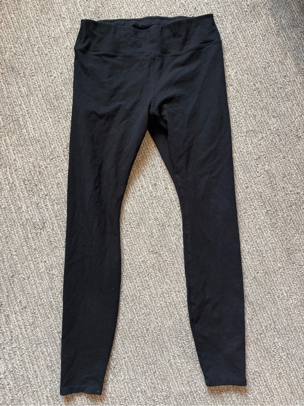 Pact Organic Cotton Black High Rise Leggings Women’s Large L Basic Everyday Yoga